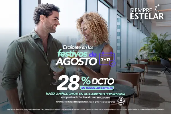 Escápate en los festivos de agosto ESTELAR Playa Manzanillo Colombia - Cartagena Escápate en los festivos de agosto ESTELAR Playa Manzanillo Colombia - Cartagena