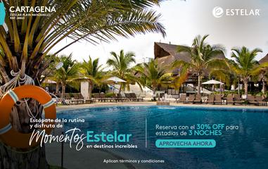 DESESTRÉSATE 30%OFF Hotel ESTELAR Playa Manzanillo Cartagena de Indias